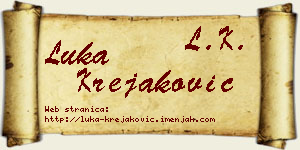 Luka Krejaković vizit kartica